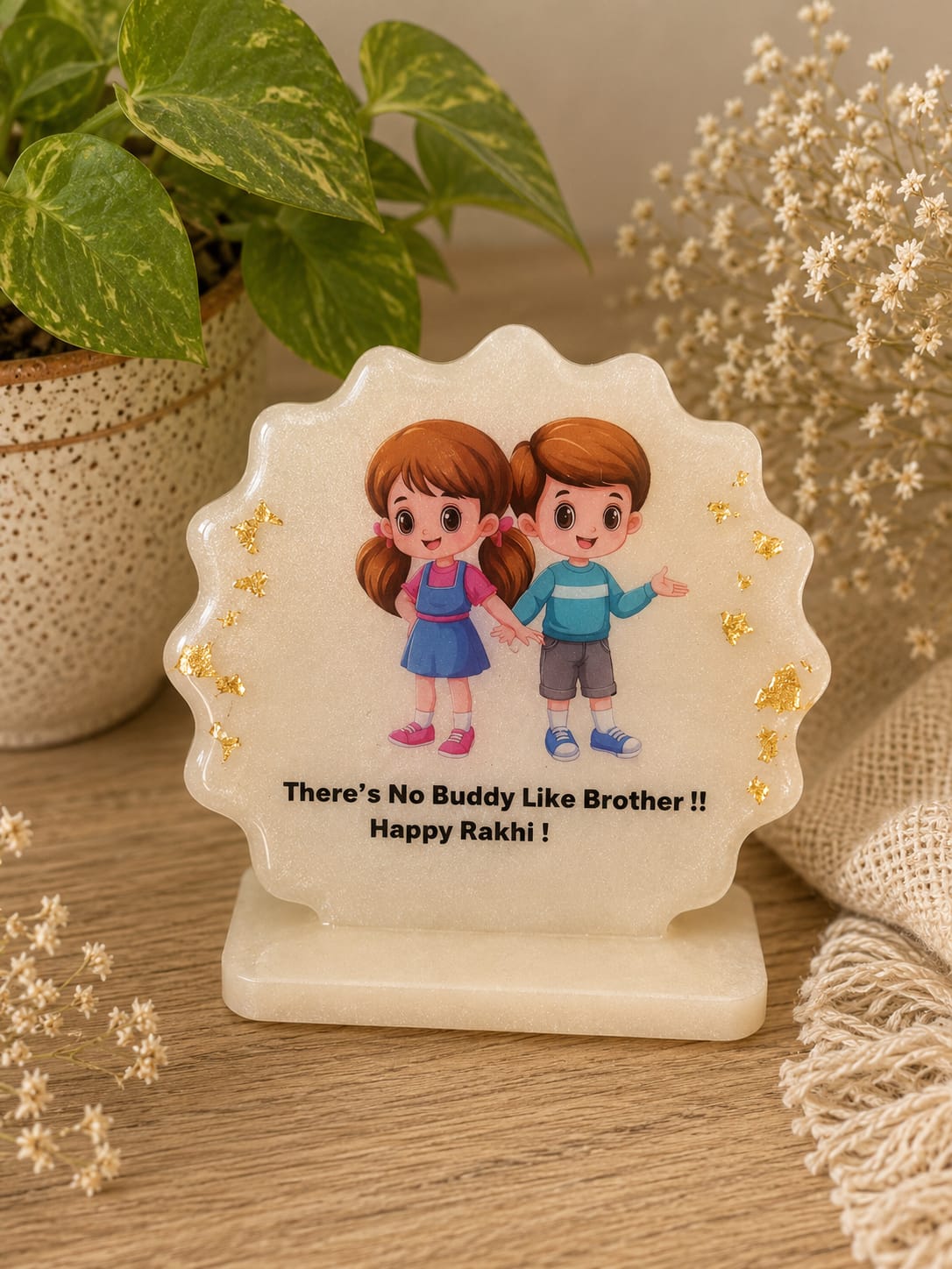Resin Rakhi Quote Stand Collection (Choose Your Design)