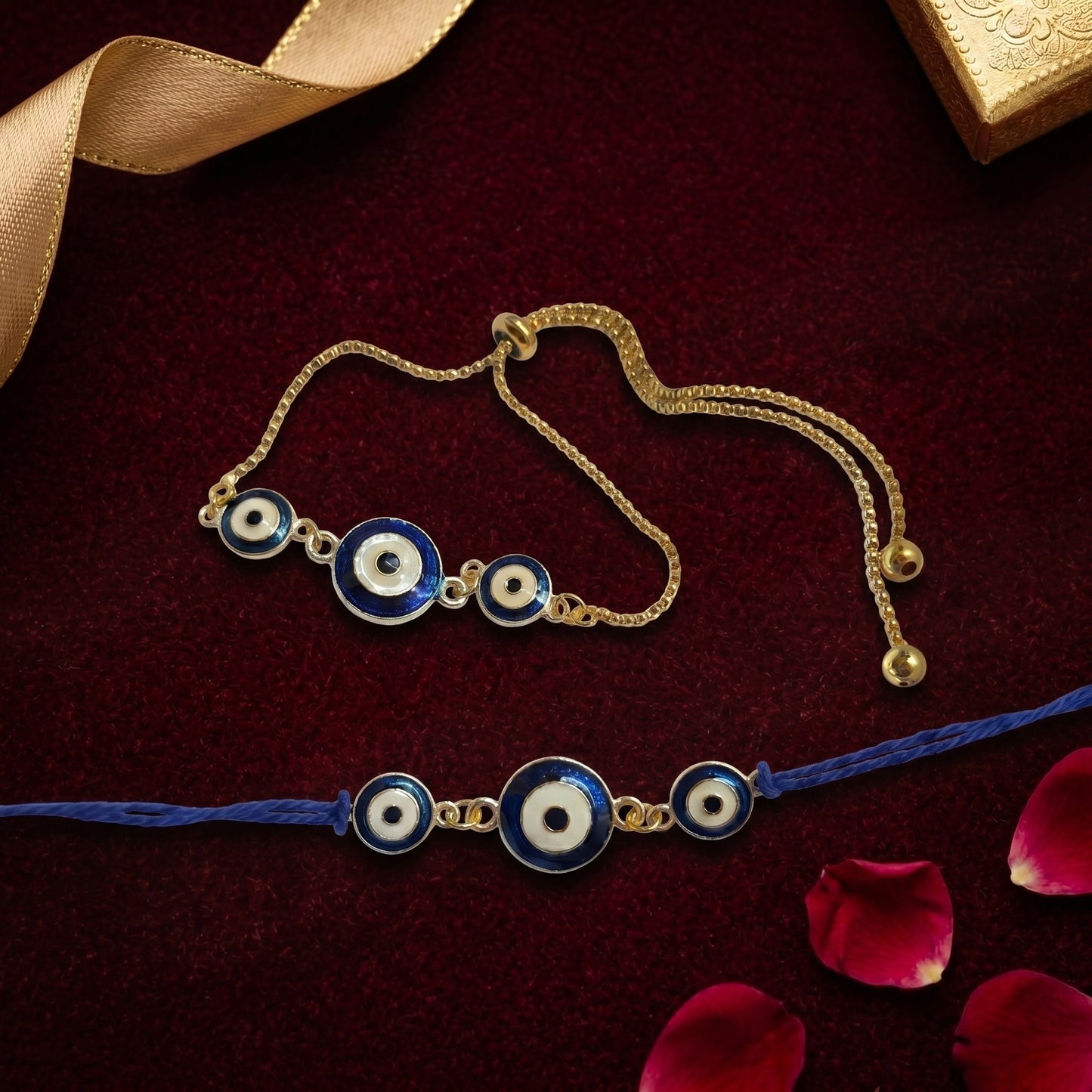 Nazar Shield Rakhi & Bracelet Set