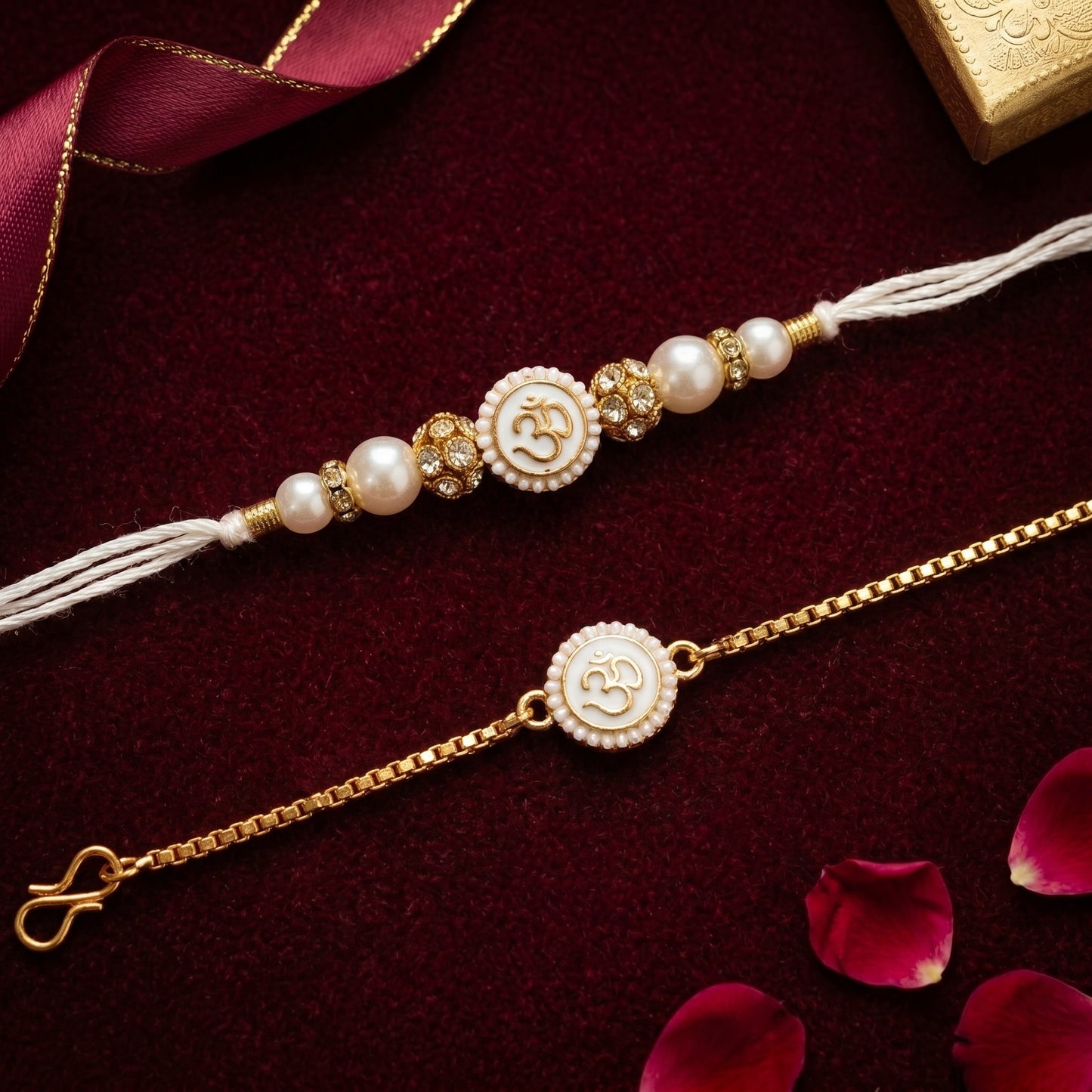 Divine Om Rakhi & Bracelet Set