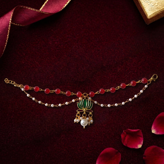 Lotus Pearl Bhabhi or Sister Bracelet