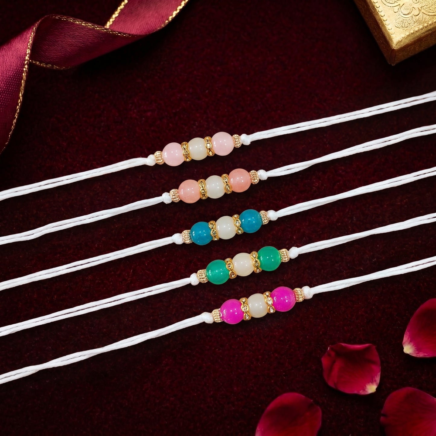 Pastel Gemstone Bhai Rakhi