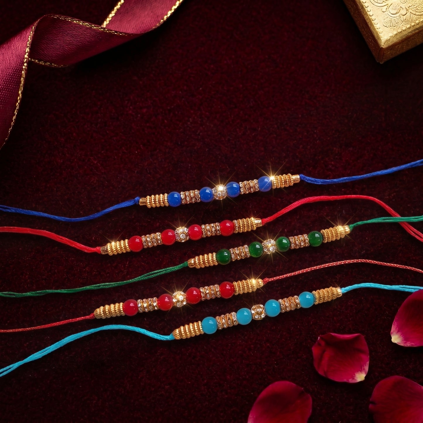 Radiant Gemstone Bhai Rakhi