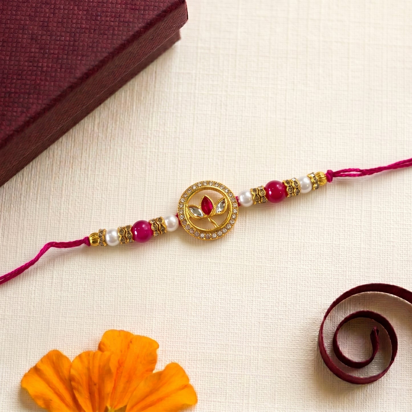 Elegant Floral Designer Bhai Rakhi Collection