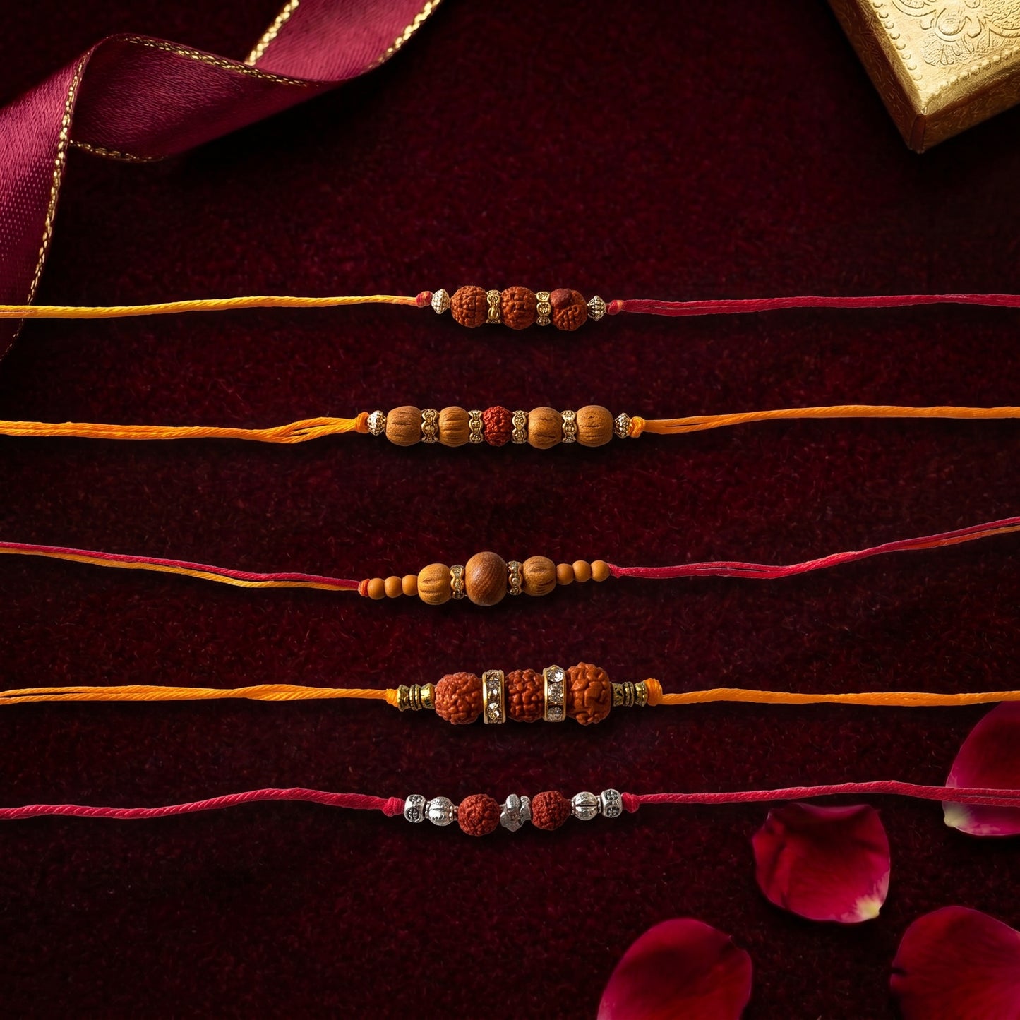 Premium Rudraksha Bhai Rakhi Collection