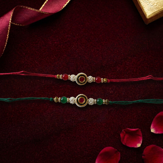 Premium Pearl Stone Bhai Rakhi Collection