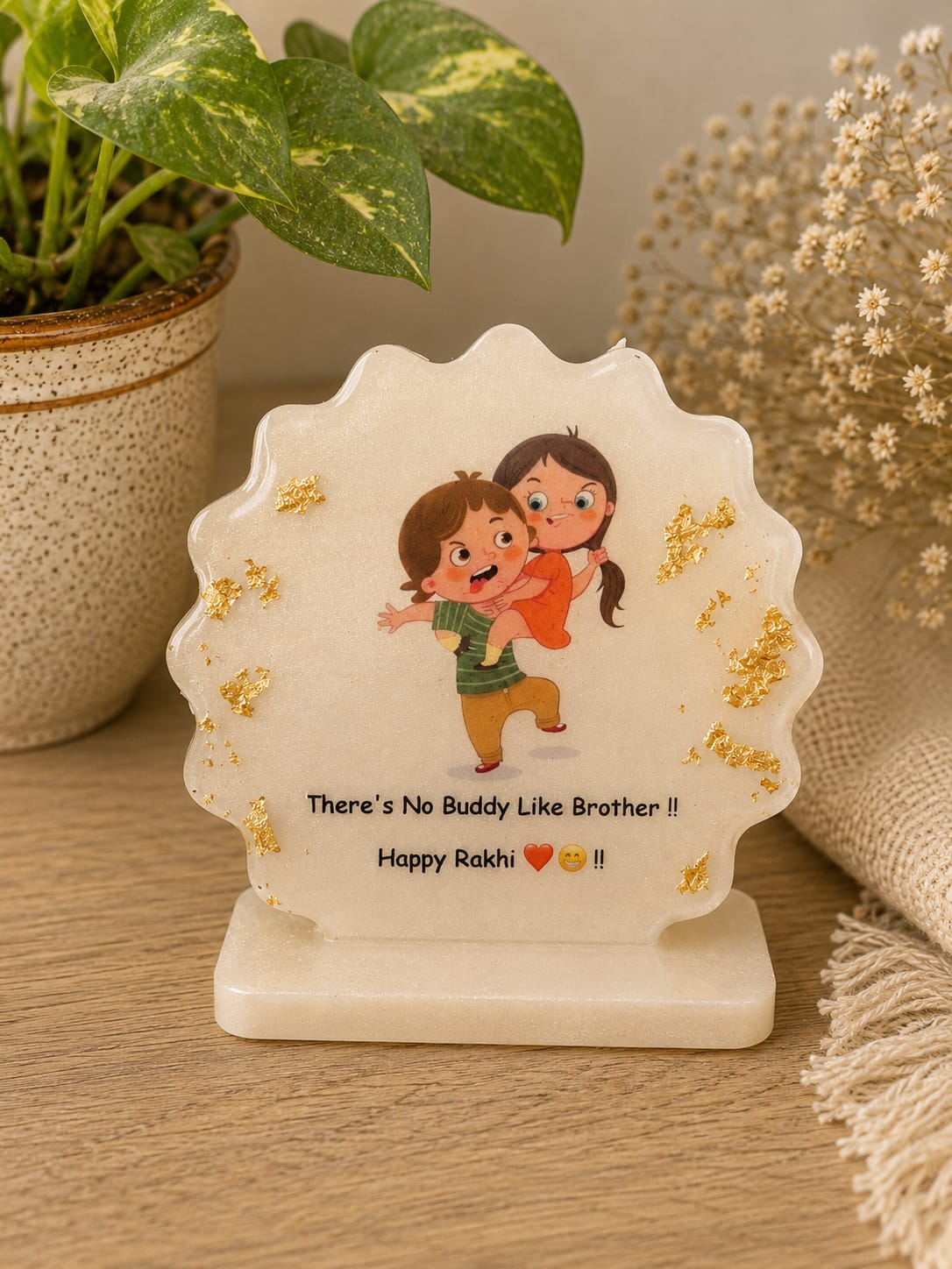 Resin Rakhi Quote Stand Collection (Choose Your Design)