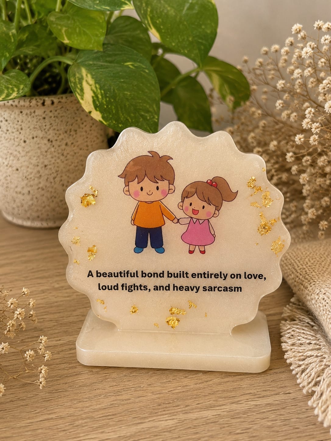 Resin Rakhi Quote Stand Collection (Choose Your Design)