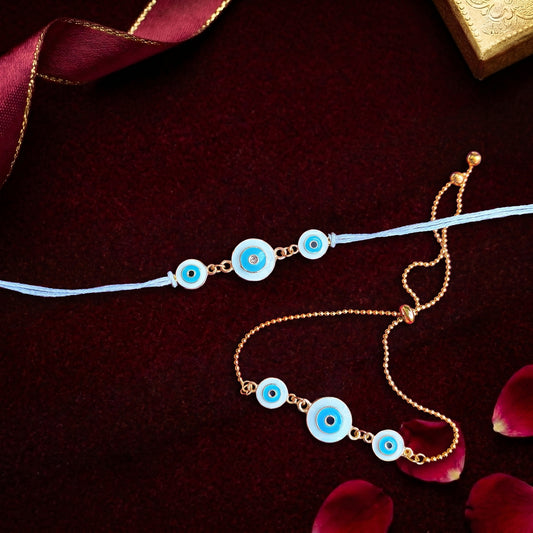 Nazar Grace Rakhi & Bracelet Set