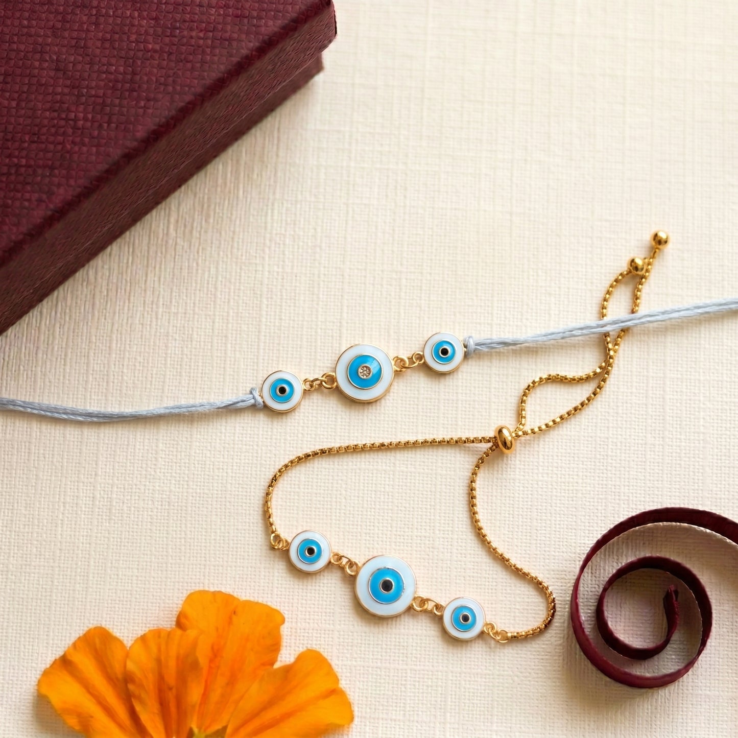 Nazar Grace Rakhi & Bracelet Set