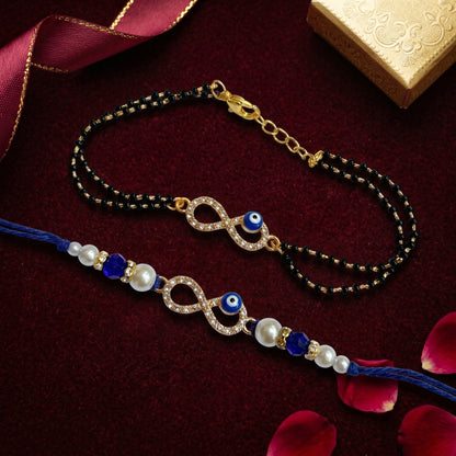 Infinity Nazar Rakhi & Bracelet Set