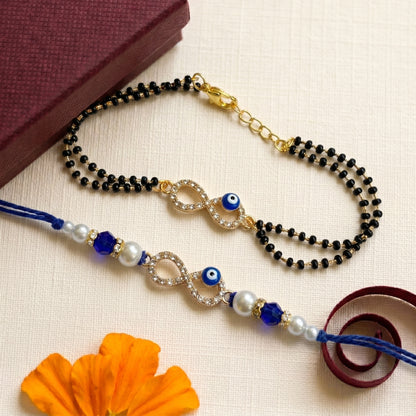 Infinity Nazar Rakhi & Bracelet Set