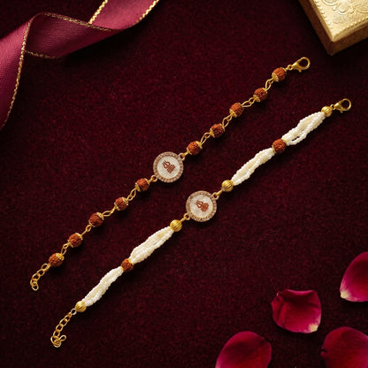 Divine Trishul Rakhi & Bracelet Set