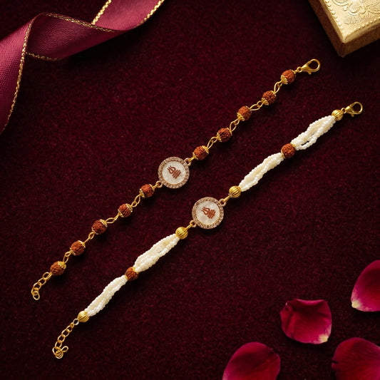 Divine Trishul Rakhi & Bracelet Set