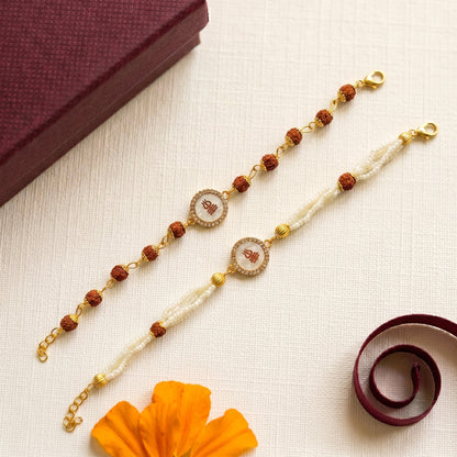 Divine Trishul Rakhi & Bracelet Set