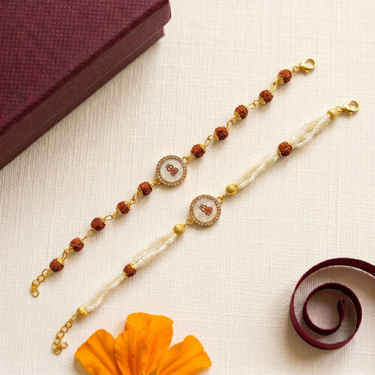 Divine Trishul Rakhi & Bracelet Set