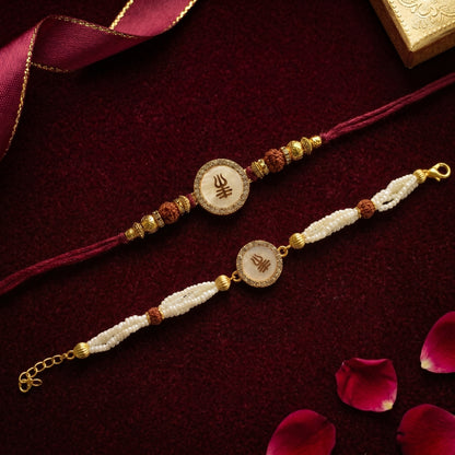 Rudra Grace Rakhi & Bracelet Set