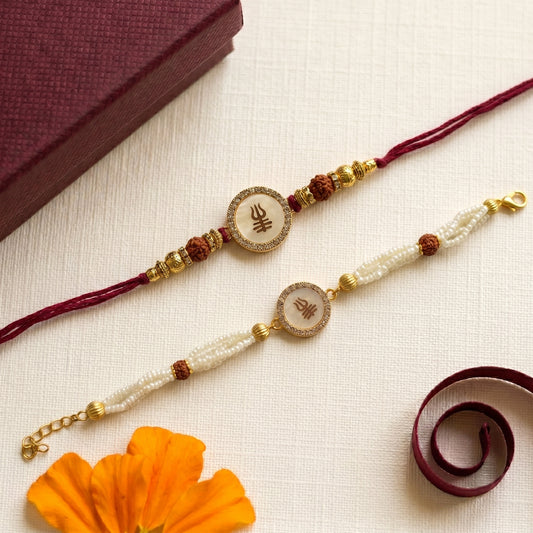 Rudra Grace Rakhi & Bracelet Set