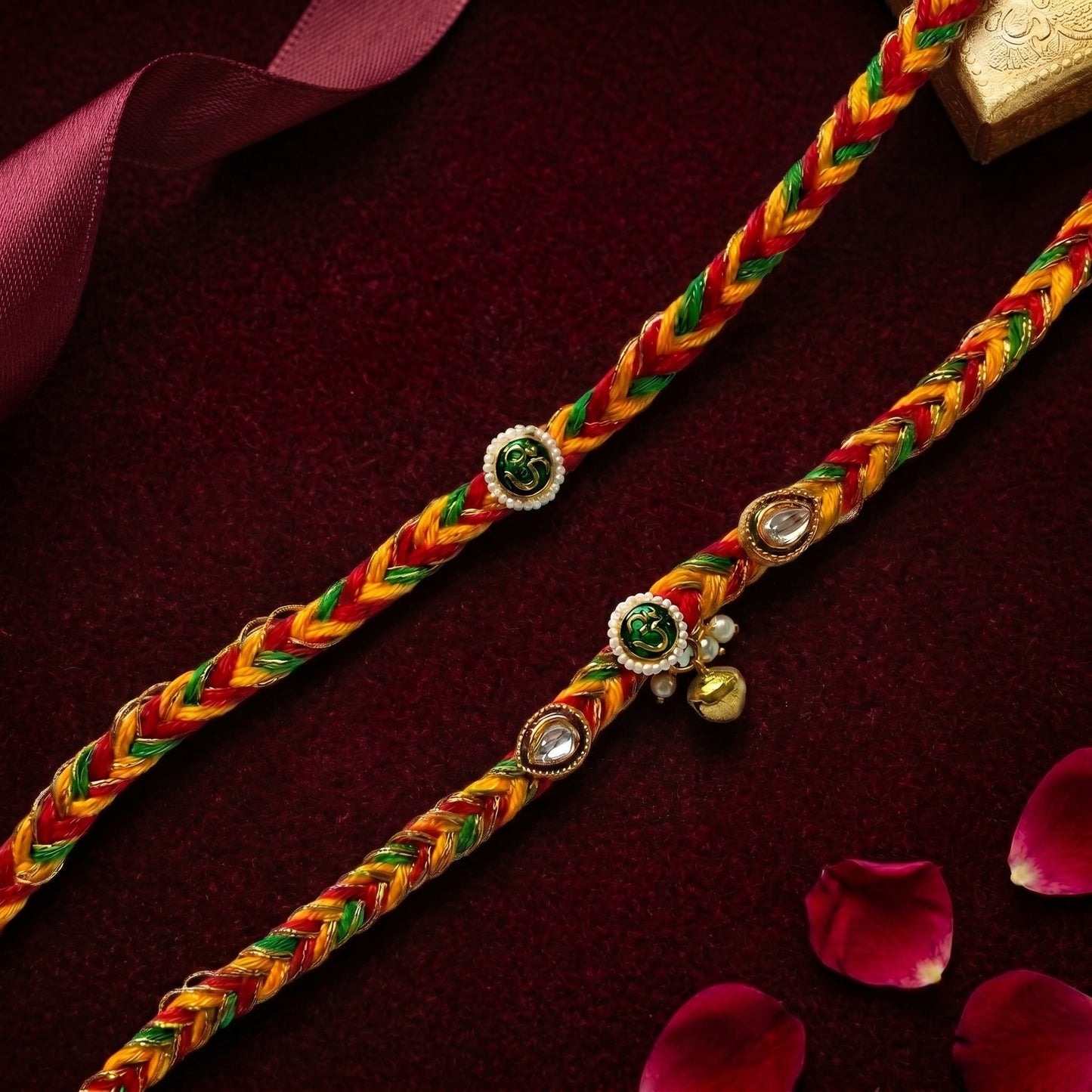 Divine Om Heritage Rakhi & Lumba Set