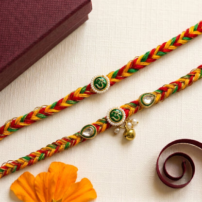Divine Om Heritage Rakhi & Lumba Set