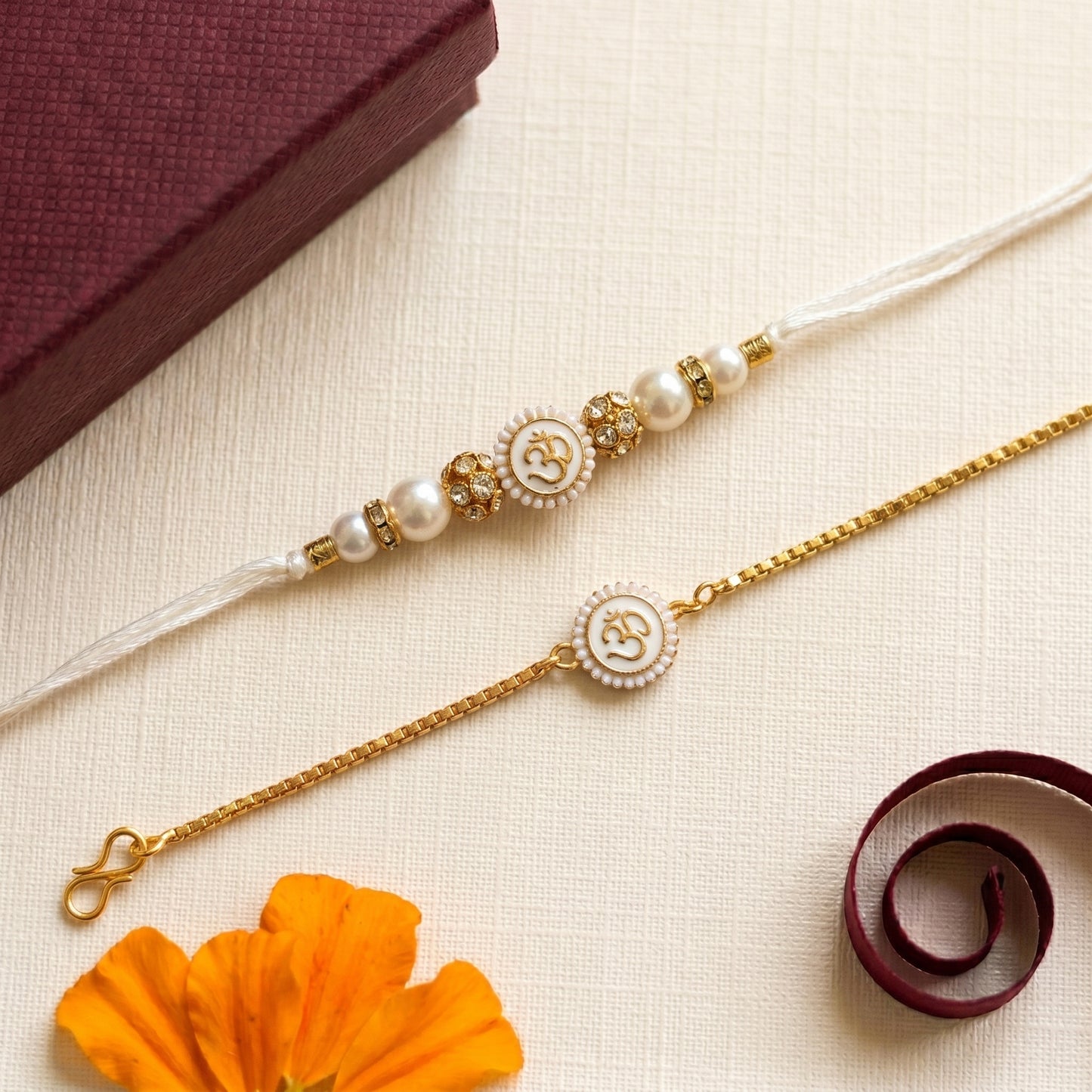 Divine Om Rakhi & Bracelet Set