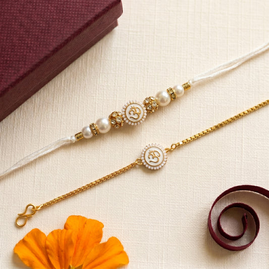 Divine Om Rakhi & Bracelet Set