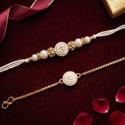 Divine Om Rakhi & Bracelet Set
