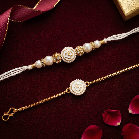 Divine Om Rakhi & Bracelet Set