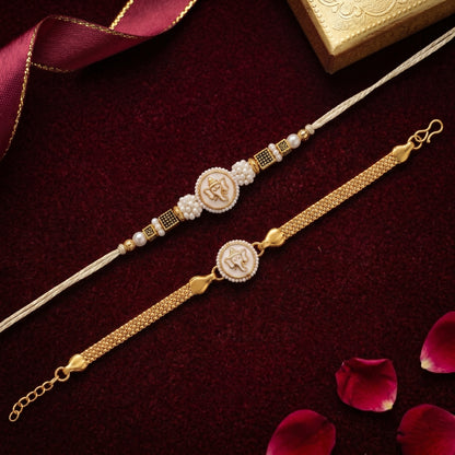 Divine Ganesha Rakhi & Bracelet Set