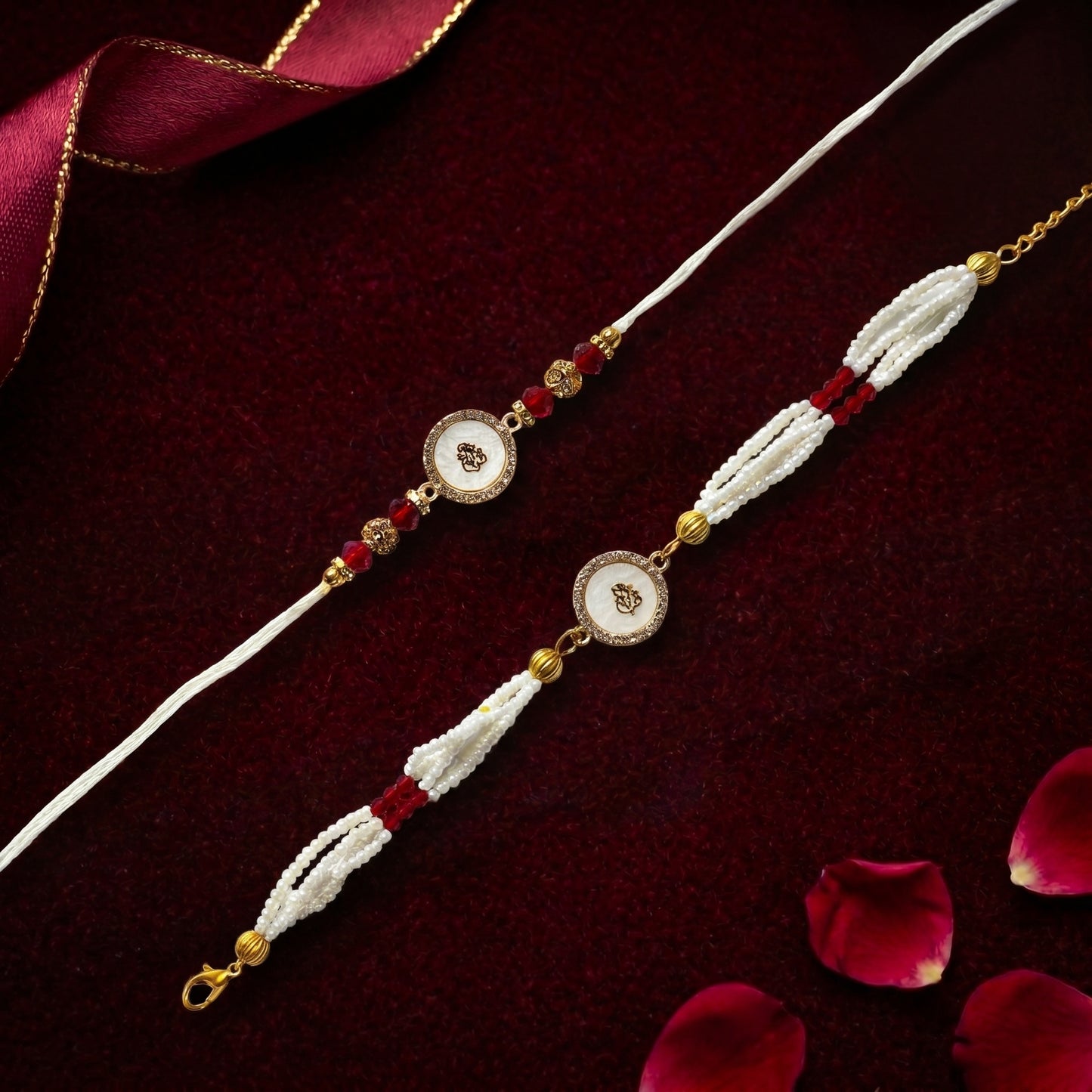 Om Ganesha Rakhi & Bracelet Set