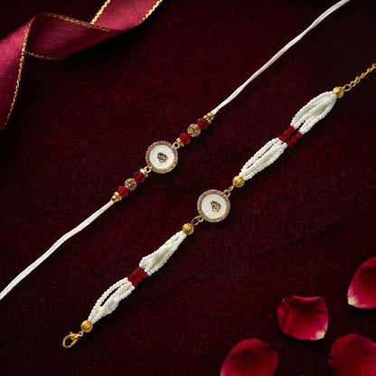 Om Ganesha Rakhi & Bracelet Set