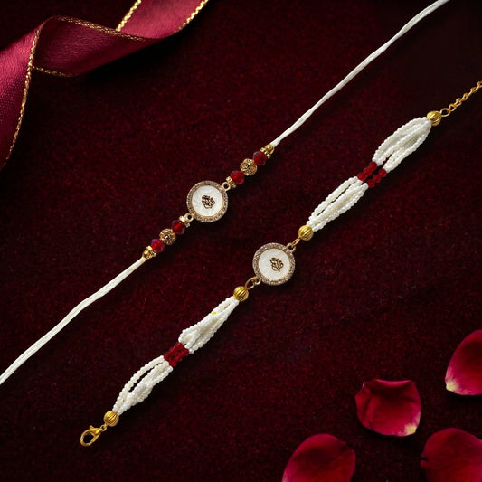 Om Ganesha Rakhi & Bracelet Set