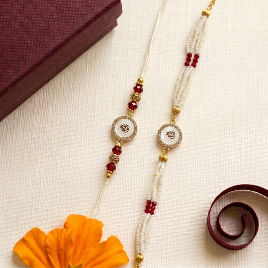 Om Ganesha Rakhi & Bracelet Set