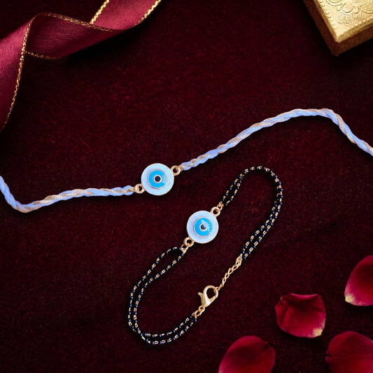 Evil Eye Bhai Bhabhi Rakhi Set