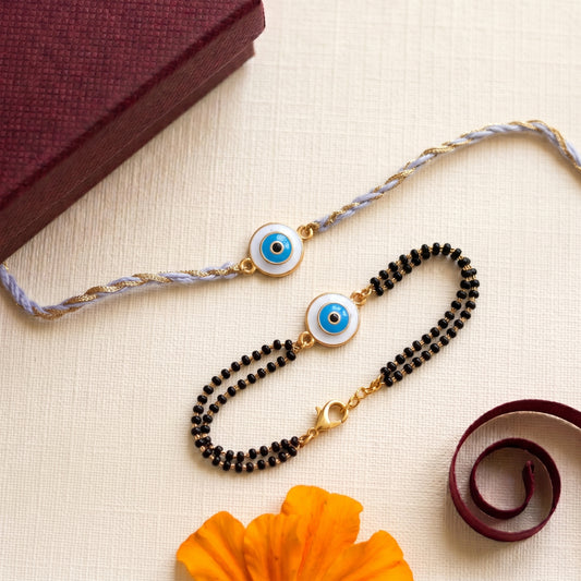 Evil Eye Bhai Bhabhi Rakhi Set
