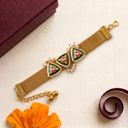 Floral Bracelet Rakhi for Bhabhi