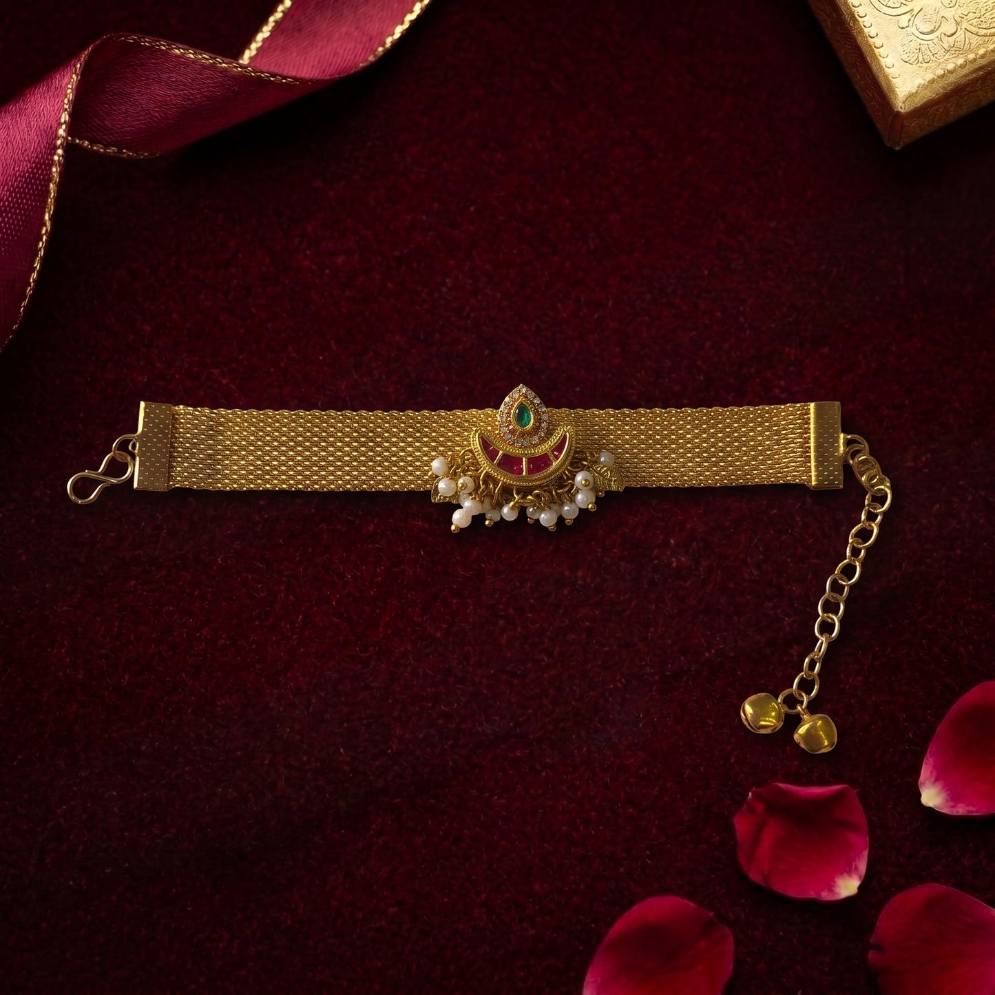 Stone Bracelet Rakhi for Bhabhi