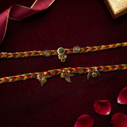 Traditional Om & Charm Bhabhi Rakhi Collection (Choose Your Design)