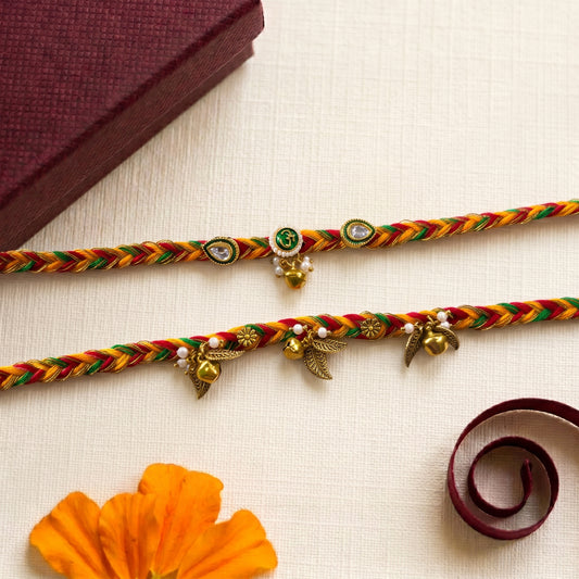 Traditional Om & Charm Bhabhi Rakhi Collection (Choose Your Design)