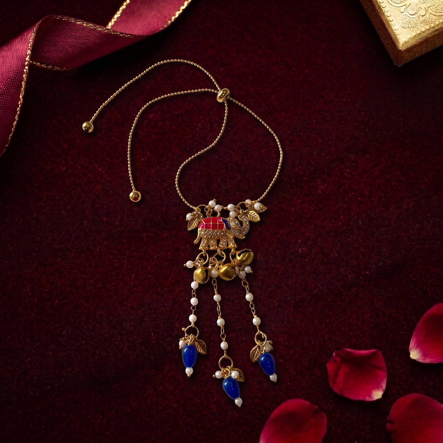 Royal Elephant Charm Bhabhi or Sister Bracelet