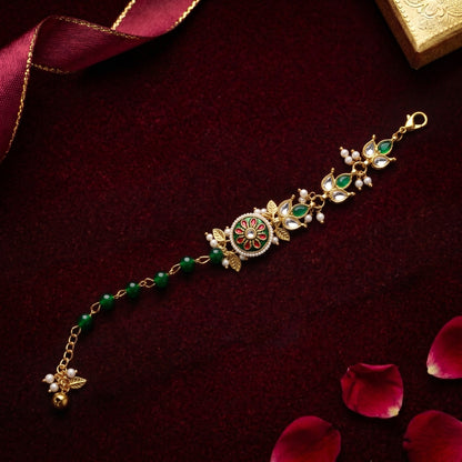 Emerald Floral Bhabhi or Sister Bracelet