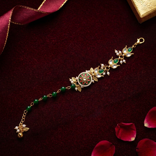 Emerald Floral Bhabhi or Sister Bracelet