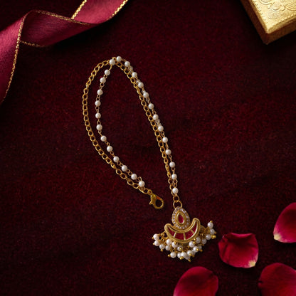 Ruby Pearl Bhabhi or Sister Bracelet
