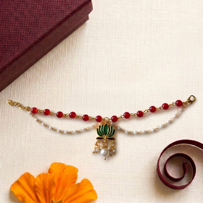Lotus Pearl Bhabhi or Sister Bracelet