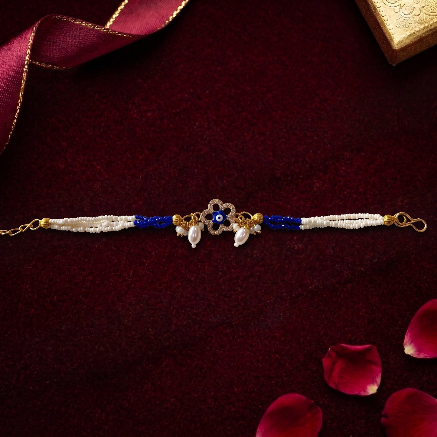Evil Eye Pearl Bhabhi or Sister Bracelet