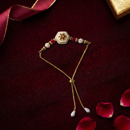 Ruby Pearl Bhabhi or Sister Bracelet