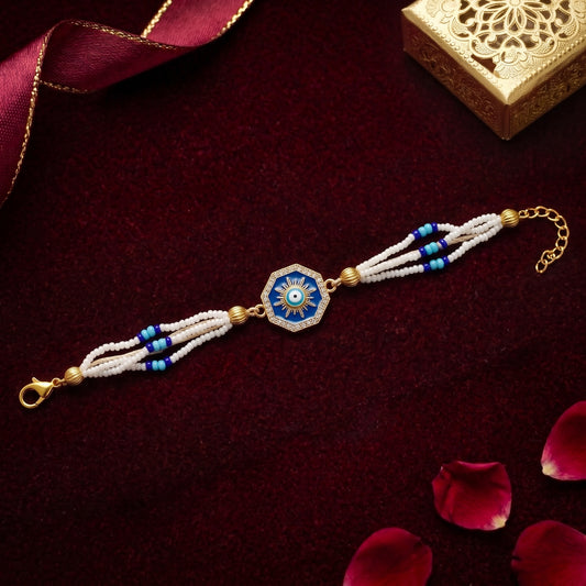 Premium Evil Eye Pearl Bhabhi or Sister Bracelet