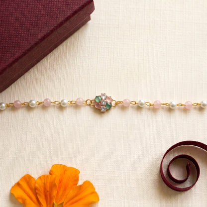 Premium Pastel Floral Pearl Bracelet for Bhabhi