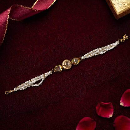Pearl & Kundan Beaded Bracelet