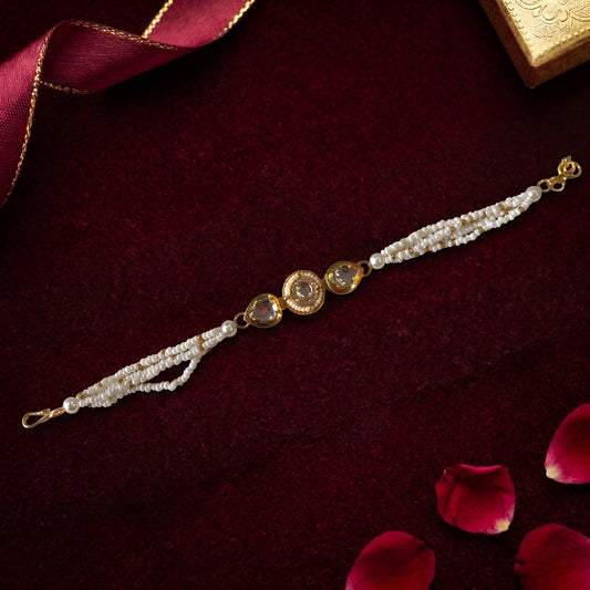 Pearl & Kundan Beaded Bracelet