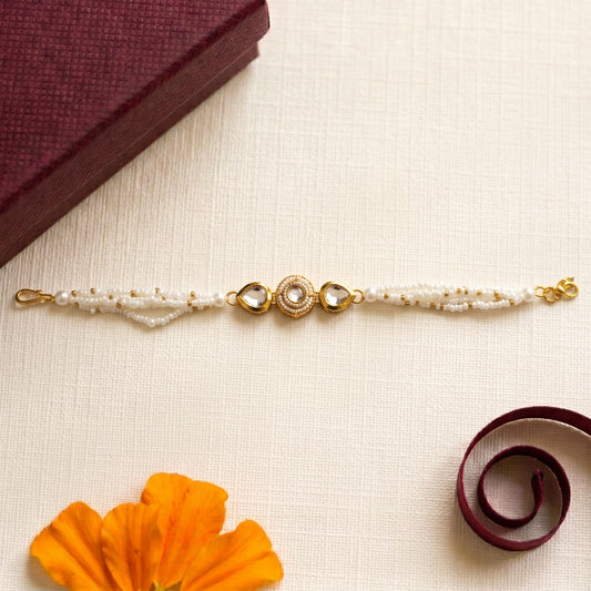 Pearl & Kundan Beaded Bracelet